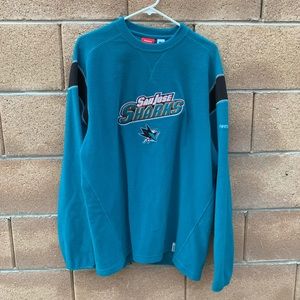Reebok San Diego sharks pull over sweater size M